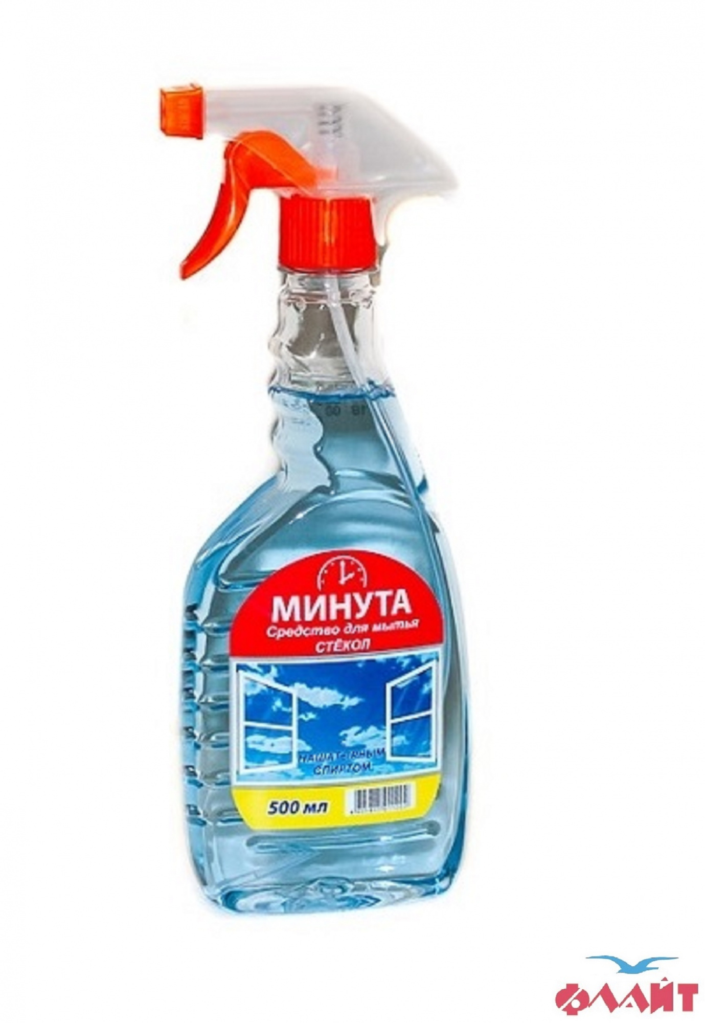 Средство д/мытья стекол и зеркал МИНУТА распылитель 500мл 12шт/кор ЧЗ